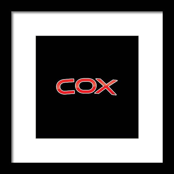 Cox Framed Print featuring the digital art Cox by TintoDesigns