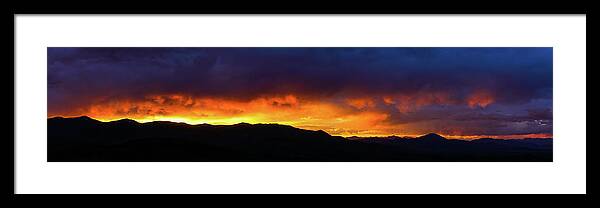 Idaho Framed Print featuring the photograph Craters of the Moon Idaho Sunset Panorama by Lawrence S Richardson Jr
