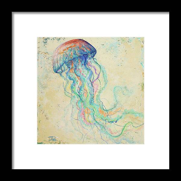 Creatures Framed Print featuring the painting Creatures Of The Ocean I by Patricia Pinto