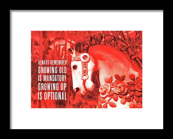 Minnesota Framed Print featuring the photograph CRIMSON CAROUSEL quote by JAMART Photography