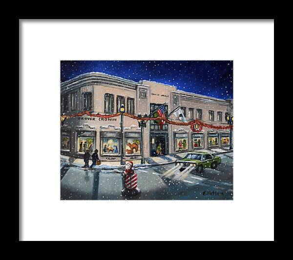 Grover Cronin Framed Print featuring the painting Cronin's At Christmas by Eileen Patten Oliver