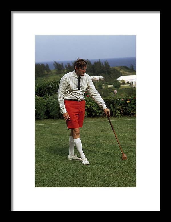People Framed Print featuring the photograph Croquet by Slim Aarons