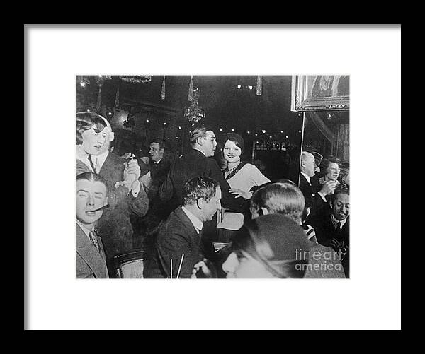 Latin Quarter Framed Print featuring the photograph Crowd Of Dancers At Revellers In Paris by Bettmann