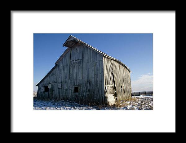 Crowned Light Barn Framed Print featuring the photograph Crowned Light Barn by Dylan Punke