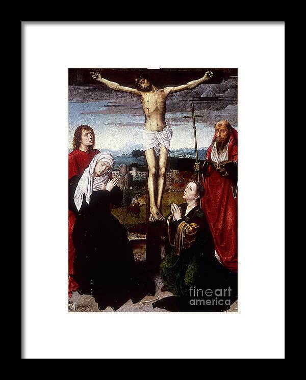 People Framed Print featuring the drawing Crucifixion, Early 16th Century. Artist by Print Collector