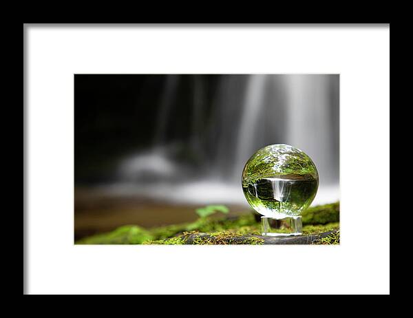 Art Prints Framed Print featuring the photograph Crystal Ball Waterfall by Nunweiler Photography
