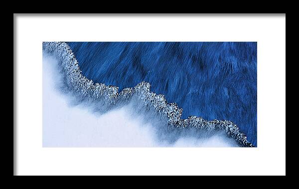 Abstract Framed Print featuring the photograph Crystal Border by Mei Xu