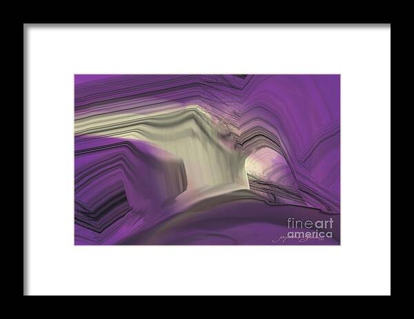 Abstract Framed Print featuring the digital art Crystal Journey by Jacqueline Shuler