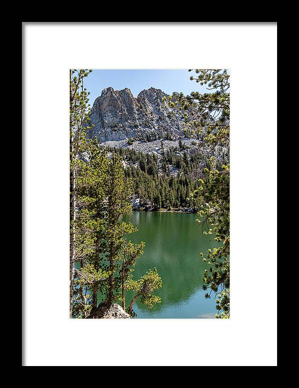 Mammoth Lakes Framed Print featuring the photograph Crystal Lake with Crystal Crag Vertical by Kelley King
