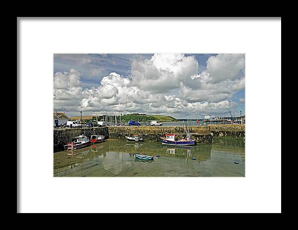 Bright Framed Print featuring the photograph Custom House Quay, Falmouth #1 by Rod Johnson