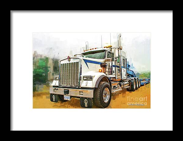 Big Rigs Framed Print featuring the photograph Custom Truck Catr9374-19 by Randy Harris