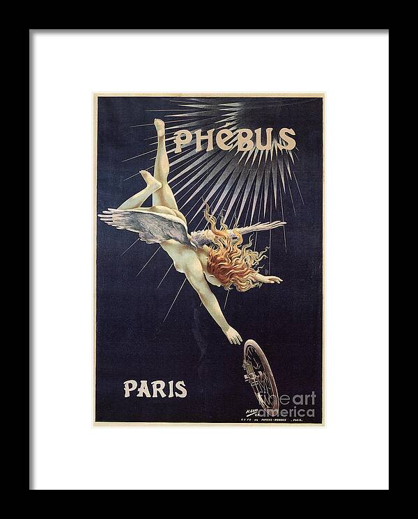 Marketing Framed Print featuring the drawing Cycles Phébus, Ca 1896. From A Private by Heritage Images