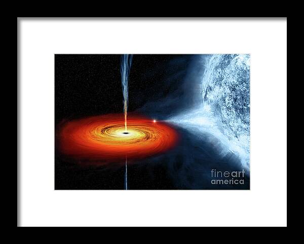 Cygnus X-1 Framed Print featuring the photograph Cygnus X-1 Black Hole by Nasa/cxc/m.weiss/science Photo Library