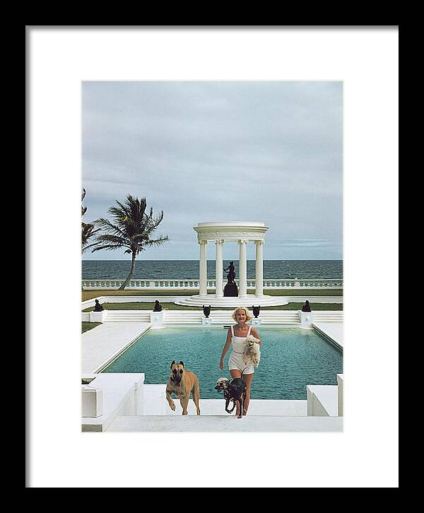 Dogs Framed Print by Slim Aarons - Pixels