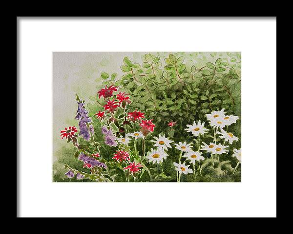 Floral Framed Print featuring the painting Daisy Rhythms by Heidi E Nelson
