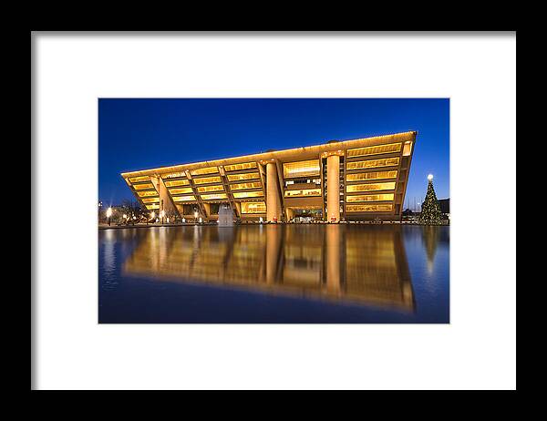 Cityscape Framed Print featuring the photograph Dallas City Hall by Michael Zheng