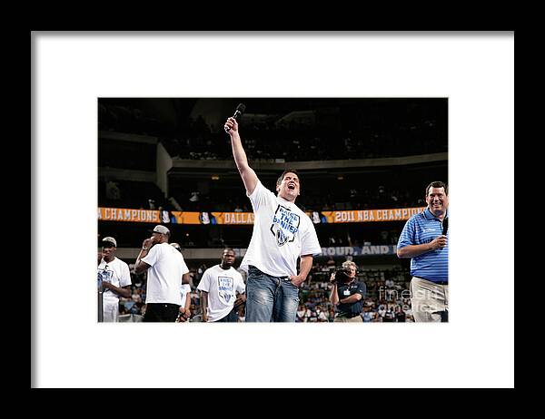 Crowd Framed Print featuring the photograph Dallas Mavericks Nba Champion Victory by Glenn James