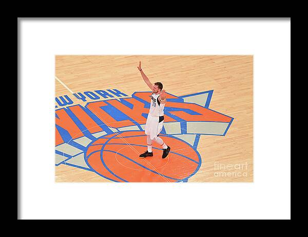 Nba Pro Basketball Framed Print featuring the photograph Dallas Mavericks V New York Knicks by Jesse D. Garrabrant
