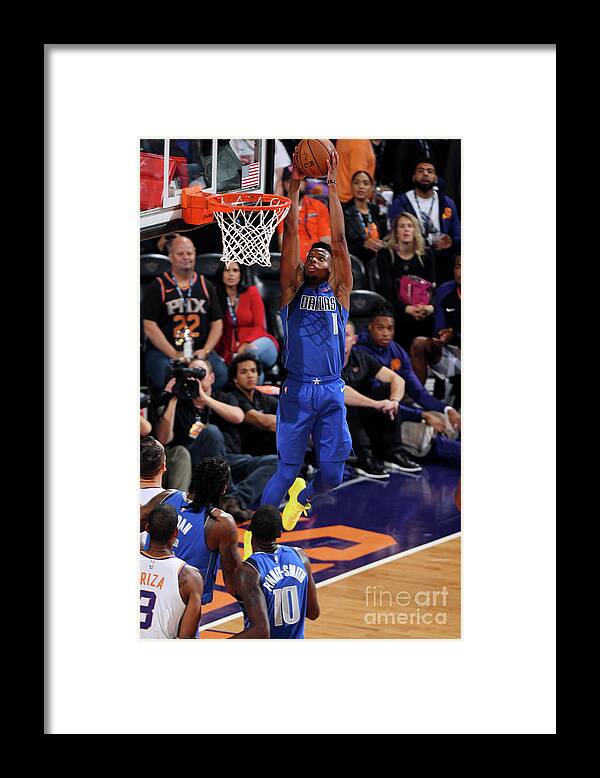 Dennis Smith Jr Framed Print featuring the photograph Dallas Mavericks V Phoenix Suns by Garrett Ellwood