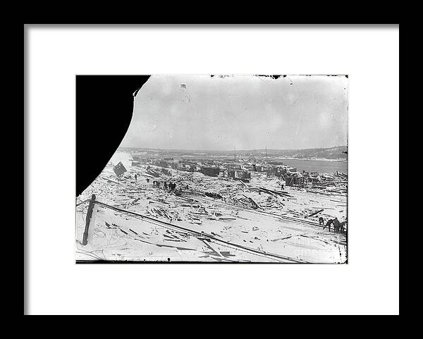 1910-1919 Framed Print featuring the photograph Damaged City Of Halifax by Bettmann