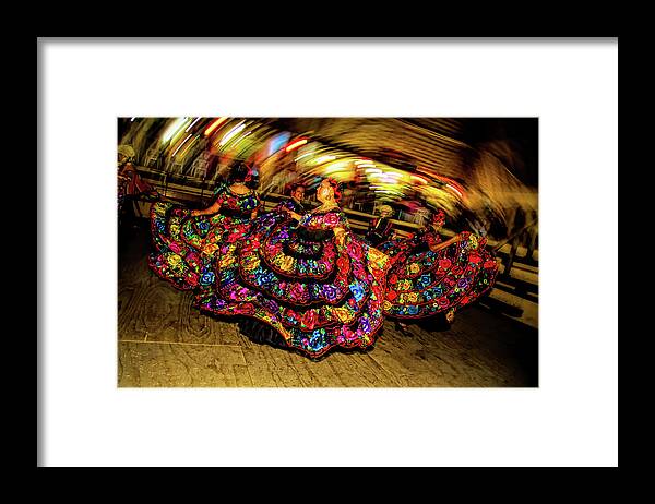 Chiapas Framed Print featuring the photograph Dancers in Chiapas Mexico by David Smith