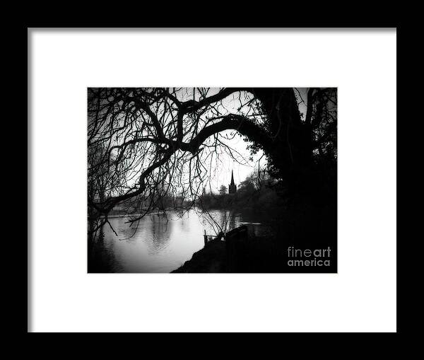 Tree Framed Print featuring the photograph Darkness Looms over the Avon by Sue Melvin
