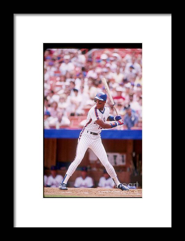 1980-1989 Framed Print featuring the photograph Darryl Strawberry by Getty Images