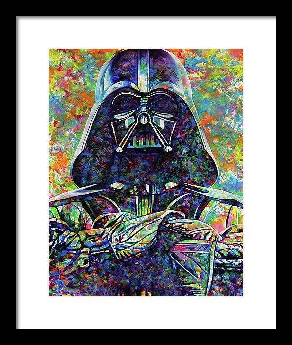 Darth Vader Framed Print featuring the painting Darth Vader There is Still Good In Him by Joshua Morton