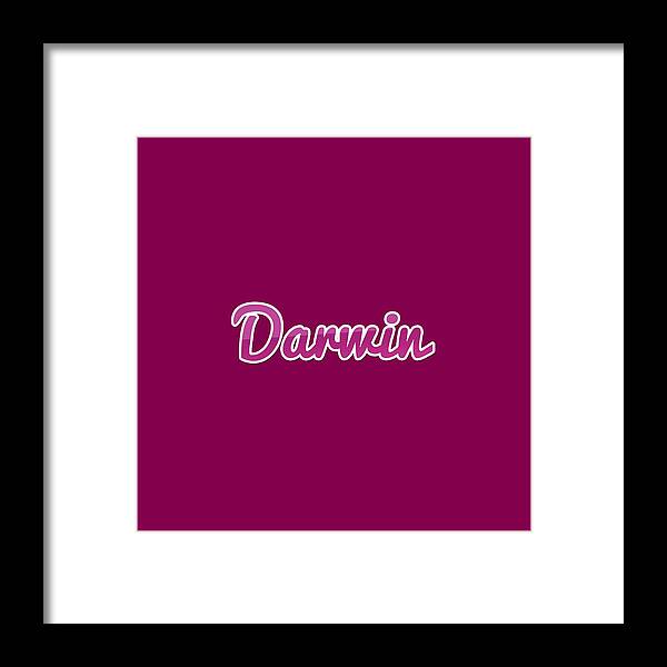 Darwin Framed Print featuring the digital art Darwin #Darwin by TintoDesigns