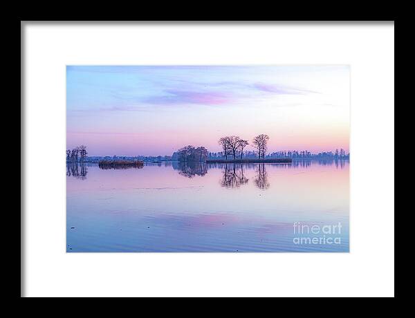 Elfhoevenplas Framed Print featuring the photograph Dawn in Holland-2 by Casper Cammeraat