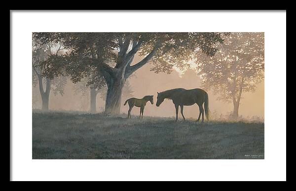 #faawildwings Framed Print featuring the painting Dawn's First Light by Wild Wings