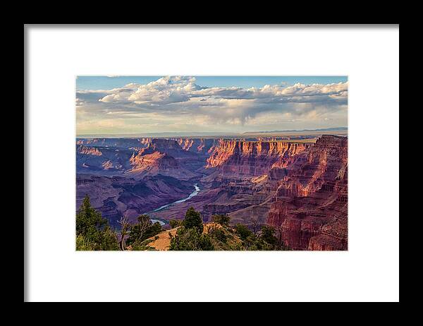 Grand Canyon Framed Print featuring the photograph Day's End at Desert View Watch Tower by Marisa Geraghty Photography