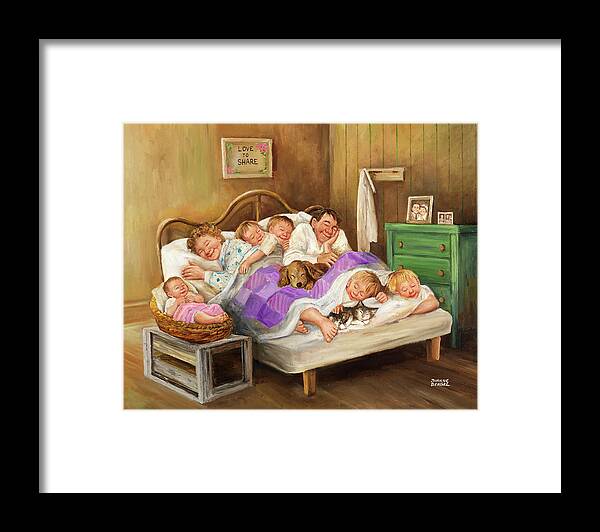 Family Framed Print featuring the painting Dd_035 by Dianne Dengel