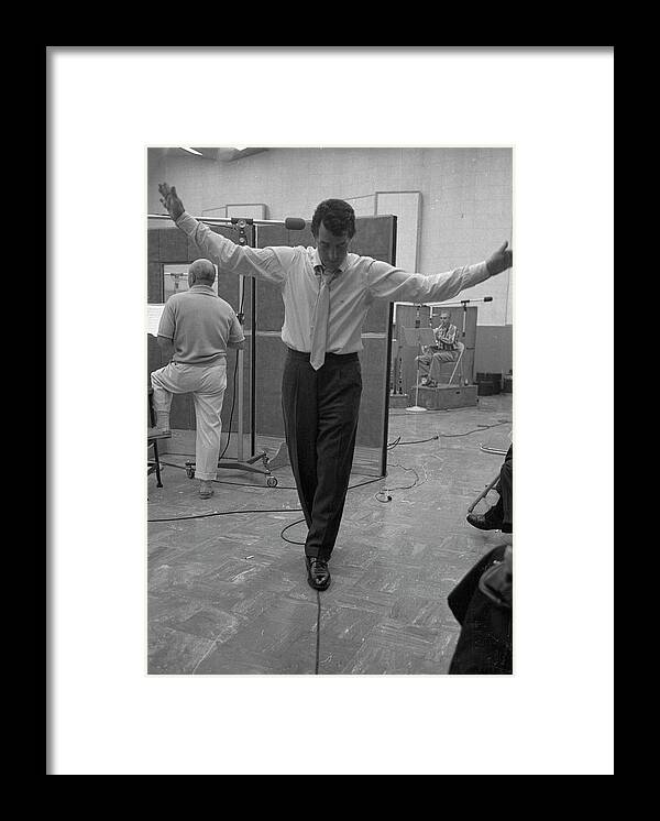 Dean Martin in the Studio Framed Print by Allan Grant - Fine Art America