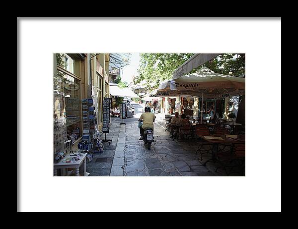 Corporate Business Framed Print featuring the photograph Debt Wracked Greece Prepares For by Oli Scarff