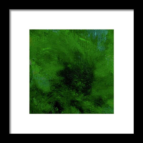 Green Framed Print featuring the painting Deep Green by Patricia Piotrak