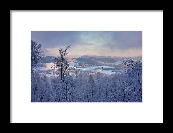 Fraser's Ridge Framed Print featuring the photograph Fraser's Ridge in Winter by Meta Gatschenberger