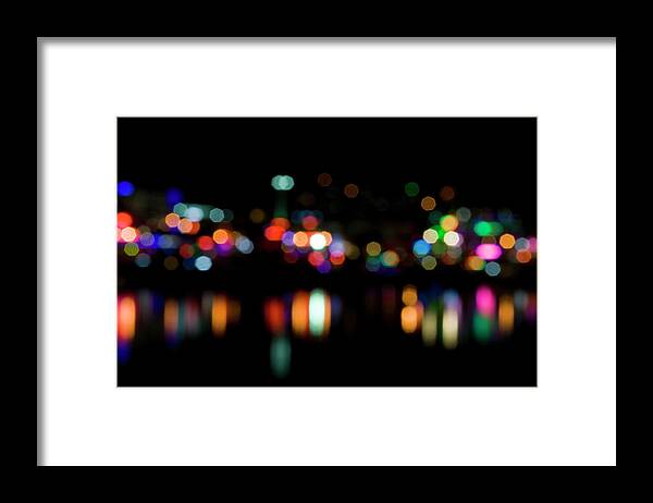 Orange Color Framed Print featuring the photograph Defocused Lights by Barcin