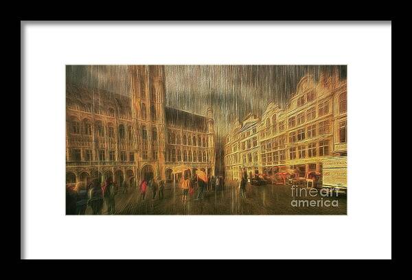 La Grande Place Framed Print featuring the photograph Deluge by Leigh Kemp