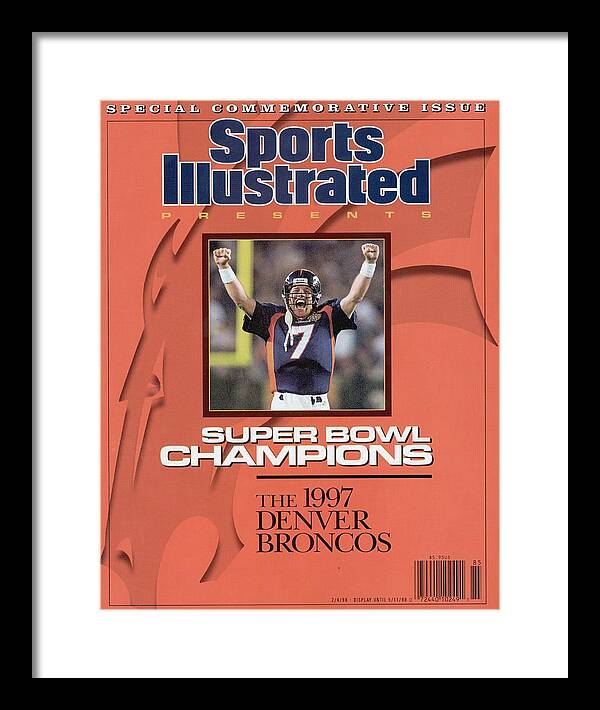 Sports Illustrated Framed Print featuring the photograph Denver Broncos Qb John Elway, Super Bowl Xxxii Sports Illustrated Cover by Sports Illustrated