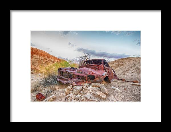 Desert Framed Print featuring the photograph Desert Corrosion by Denise LeBleu