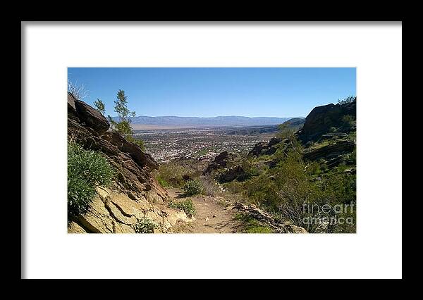 Landscape Framed Print featuring the photograph Desert Series - South Lykken Trail Palm Springs 2 by Lee Antle