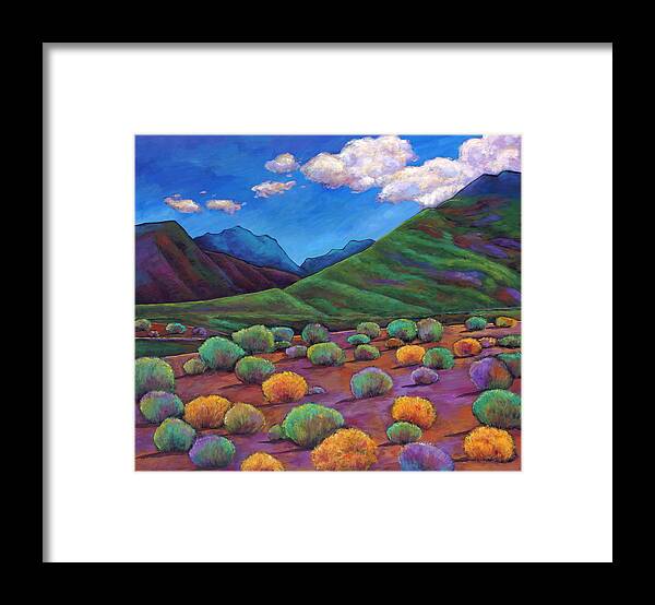 Arizona Framed Print featuring the painting Desert Valley by Johnathan Harris