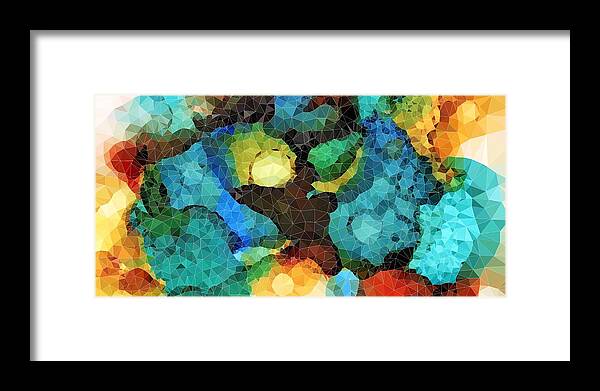 Abstract Framed Print featuring the mixed media Design 113 by Lucie Dumas