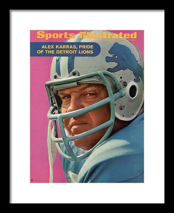 Magazine Cover Framed Print featuring the photograph Detroit Lions Alex Karras Sports Illustrated Cover by Sports Illustrated