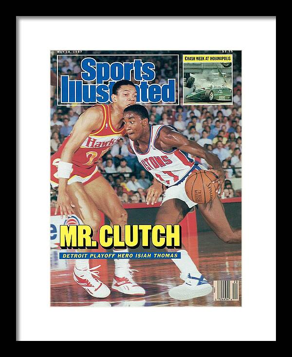 Atlanta Framed Print featuring the photograph Detroit Pistons Isiah Thomas, 1987 Nba Eastern Conference Sports Illustrated Cover by Sports Illustrated