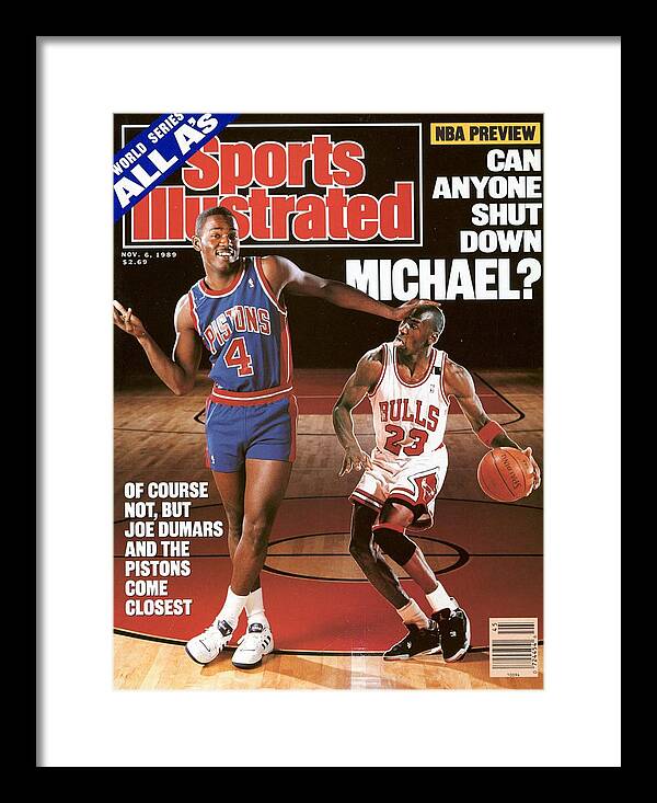 Magazine Cover Framed Print featuring the photograph Detroit Pistons Joe Dumars, 1989 Nba Basketball Preview Sports Illustrated Cover by Sports Illustrated