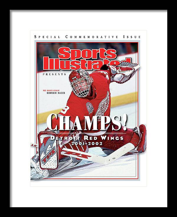 North Carolina Framed Print featuring the photograph Detroit Red Wings Goalie Dominik Hasek, 2002 Nhl Stanley Sports Illustrated Cover by Sports Illustrated