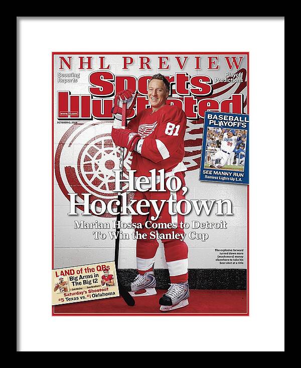 Detroit Red Wings Marian Hossa, 2008 Nhl Hockey Preview Sports Illustrated  Cover Acrylic Print