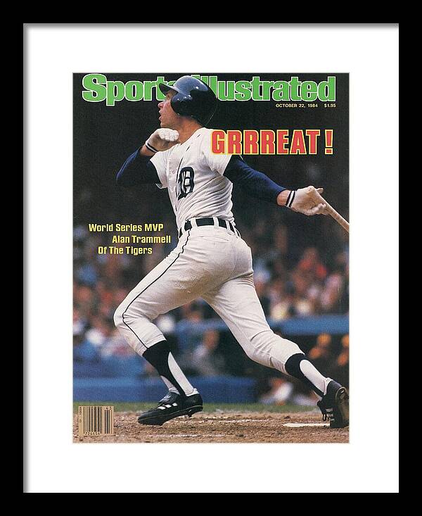 Magazine Cover Framed Print featuring the photograph Detroit Tigers Alan Trammell, 1984 World Series Sports Illustrated Cover by Sports Illustrated